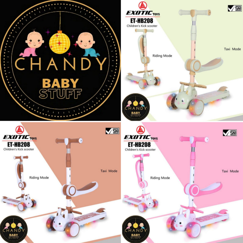 Jual SCOOTER ANAK EXOTIC HB 208 RABBIT ( LAMPU & MUSIK ) | Shopee Indonesia