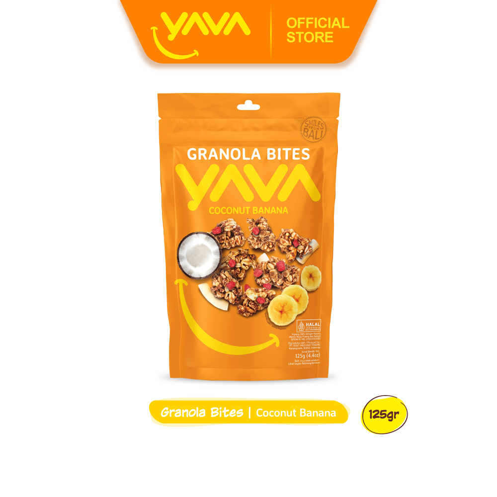 Jual YAVA Granola Bites Coconut Banana 125g | Shopee Indonesia