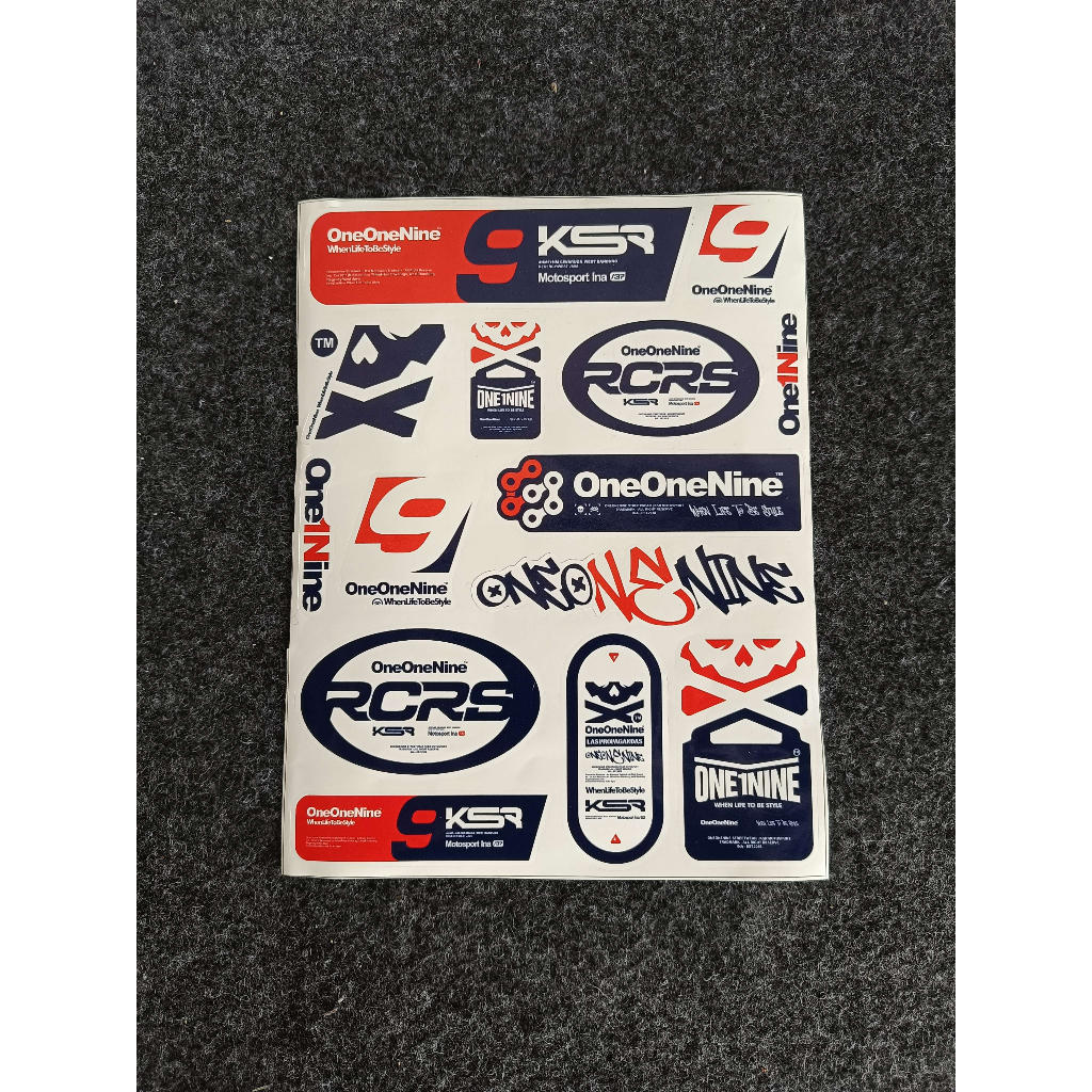 Jual STICKER PACK RACING KSR ONEONENINE STIKER CASE 103002 | Shopee ...