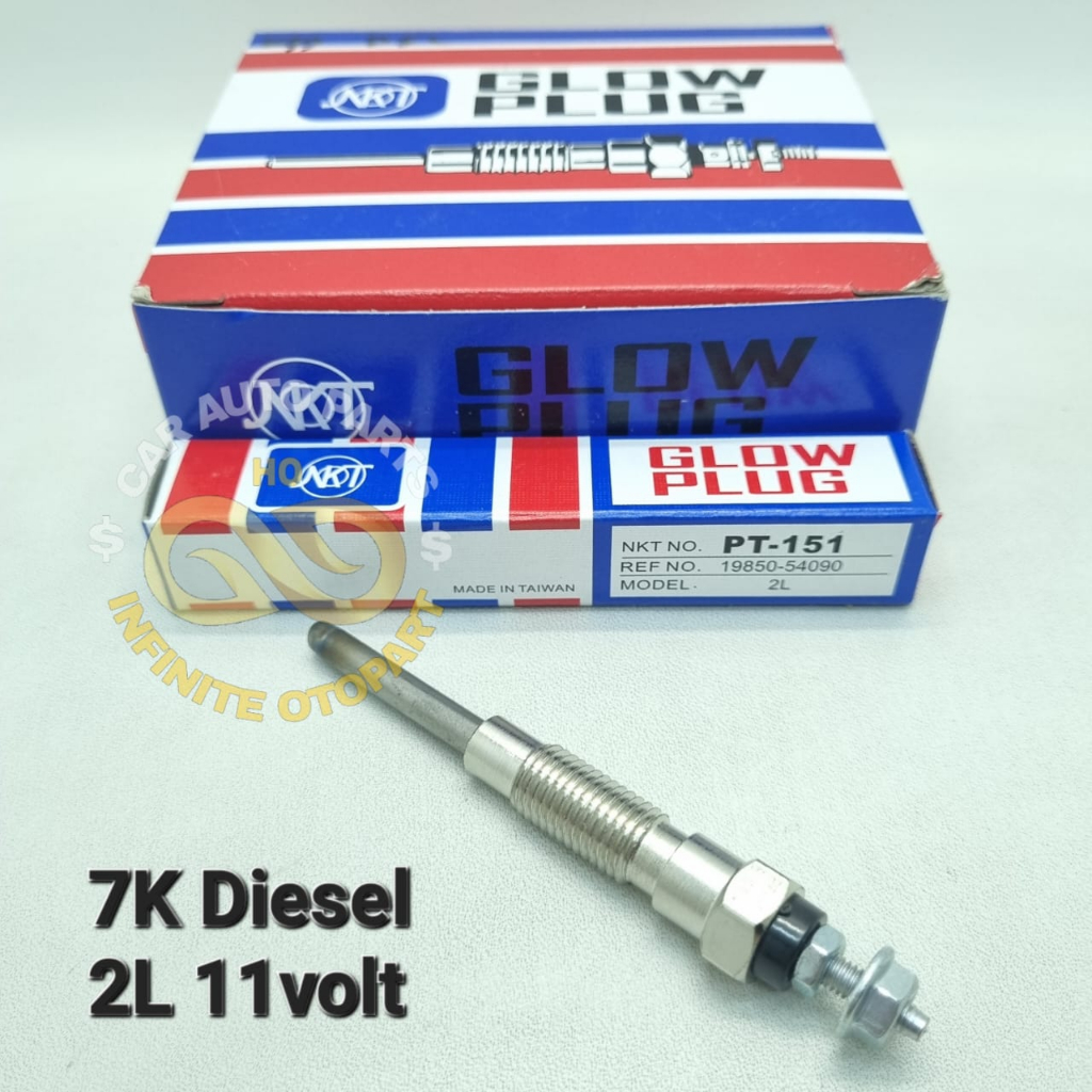 Jual BUSI PEMANAS GLOW PLUG KIJANG 7K DIESEL 2L NKT PT151 11V 1PC