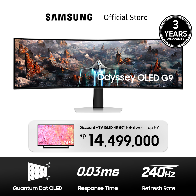 Jual SAMSUNG Odyssey OLED G9 49" G93SC Dual QHD 240Hz Curved Gaming ...