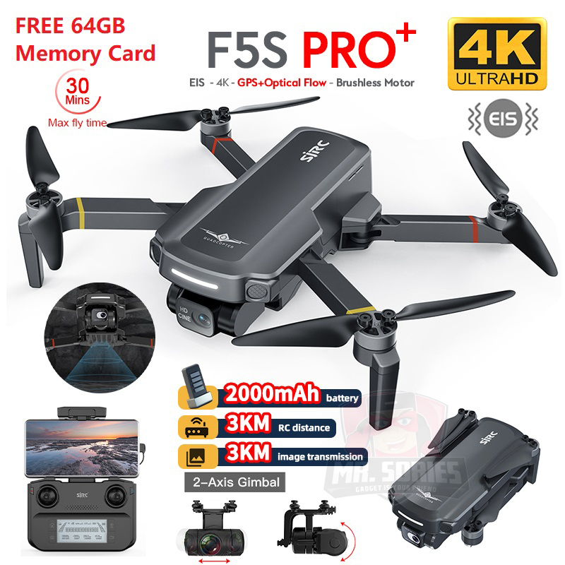 Jual SJRC F5S PRO+ PRO Plus Quadcopter Gimbal Camera GPS Drone Shopee