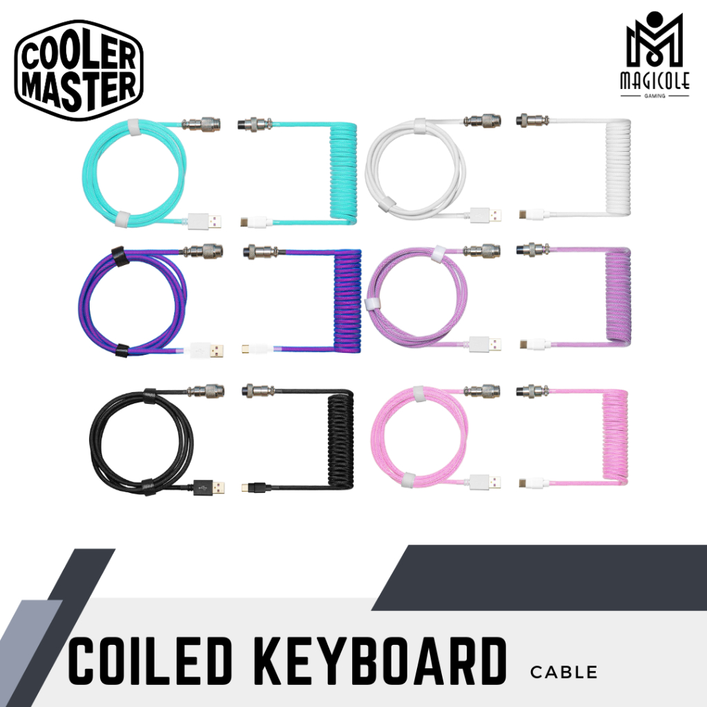 Jual Cooler Master Coiled Cable Type C For Mechanical Gaming Keyboard