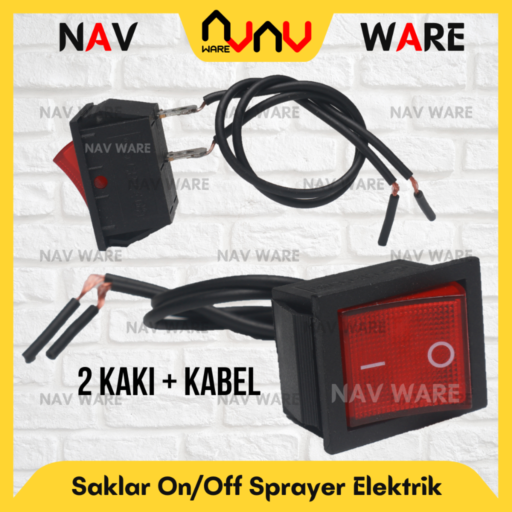 Jual Saklar On Off Pompa Sprayer Knapsak Elektrik 2 Pin Kaki + Kabel ...