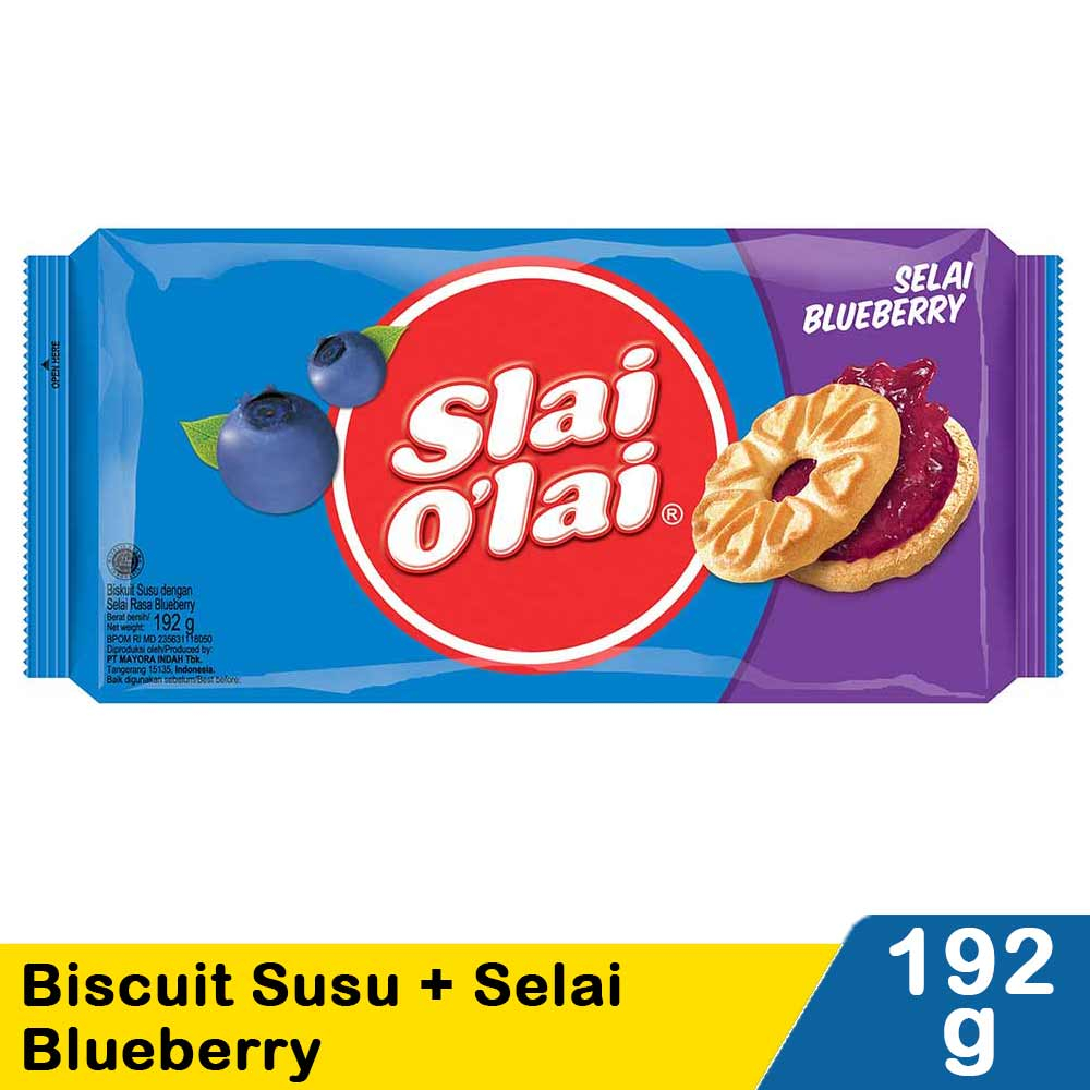 Jual Biskuit Slai Olai Blueberry 1 Pack 192 Gr Shopee Indonesia