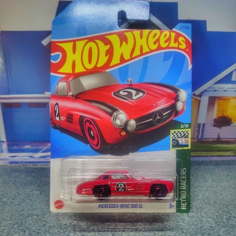 Hot Wheels Mercedes-Benz 300 SL – Mattel Brick Shop, Collezione Car Culture, Blu