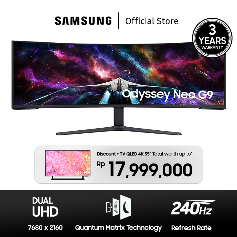 Jual SAMSUNG Odyssey Neo G9 57" G95NC MiniLED Dual UHD 240Hz Gaming ...