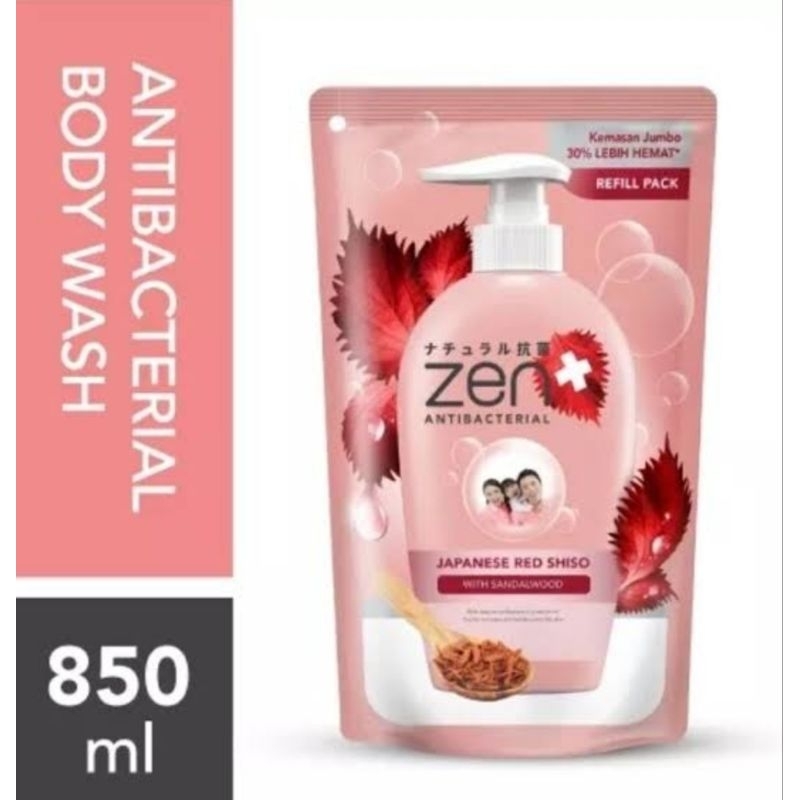 Jual ZEN BODY WASH SHISO & SANDALWOOD POUCH 850 ML Shopee Indonesia