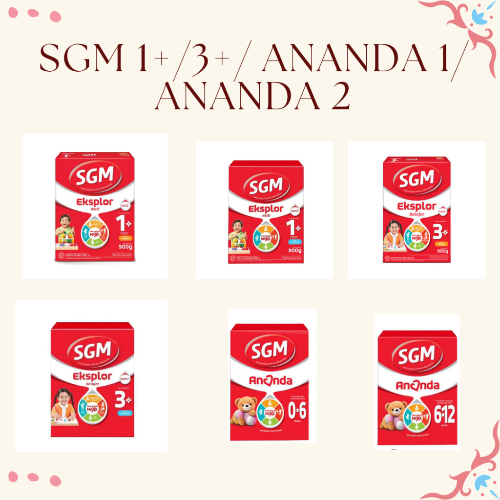 Jual SGM Eksplor 1+ / 3+ / Ananda 1 / Ananda 2 Susu Pertumbuhan 900 gr ...