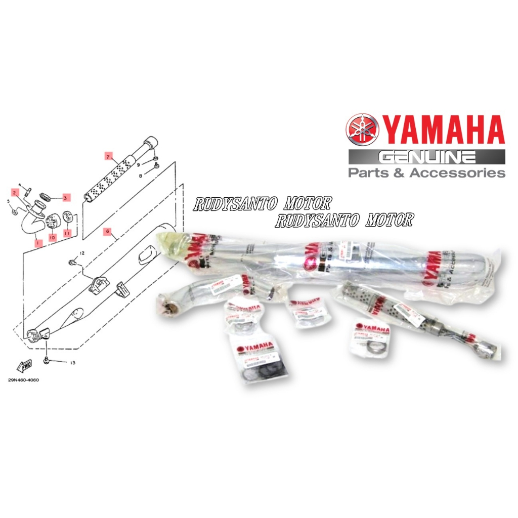 Jual Knalpot Komplit - Assy Standar Yamaha Rx King Rxs Rxk Rx King ...