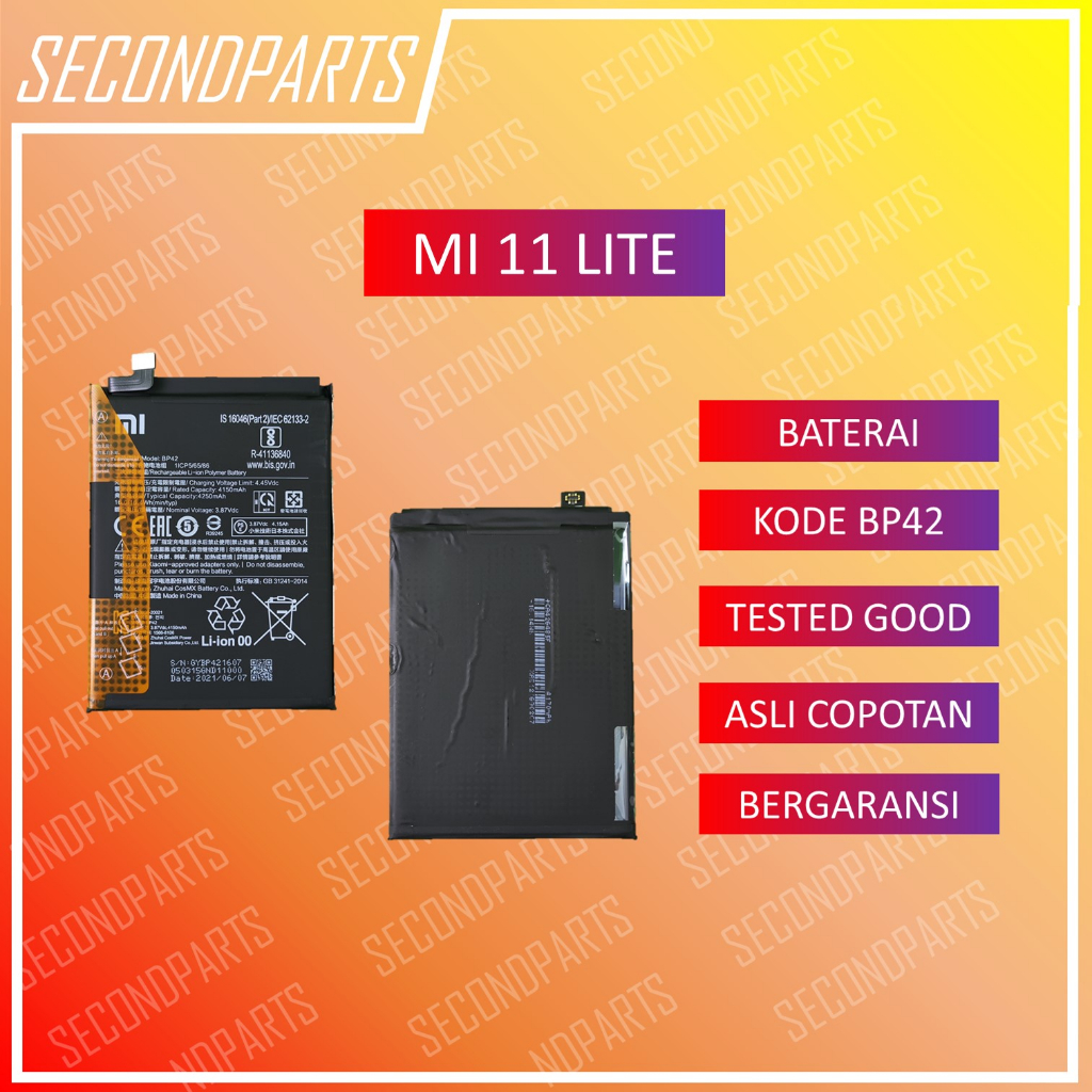 Jual BATERAI BATRE BATTERY BP42 XIAOMI MI11 LITE ORIGINAL COPOTAN ...