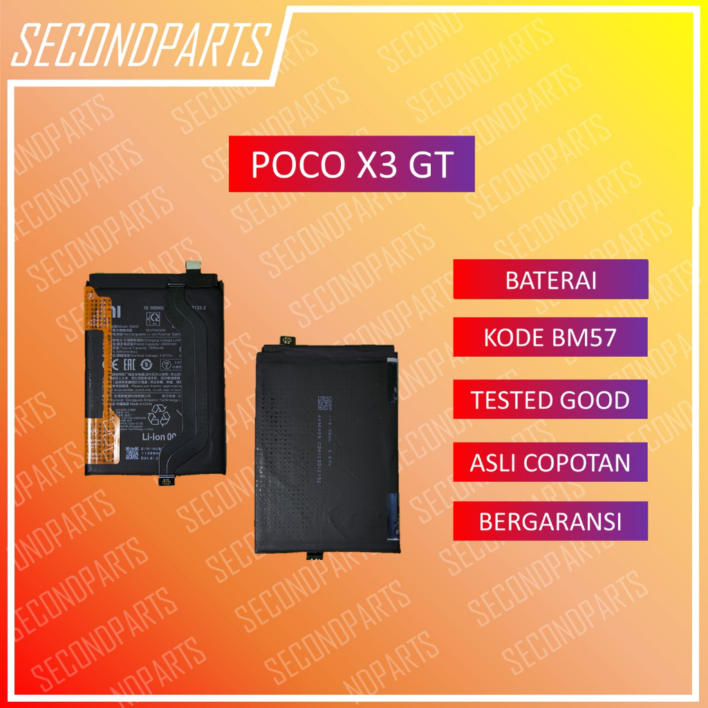 Jual BATERAI BATRE BATTERY BM57 POCO X3 GT ORIGINAL COPOTAN | Shopee ...