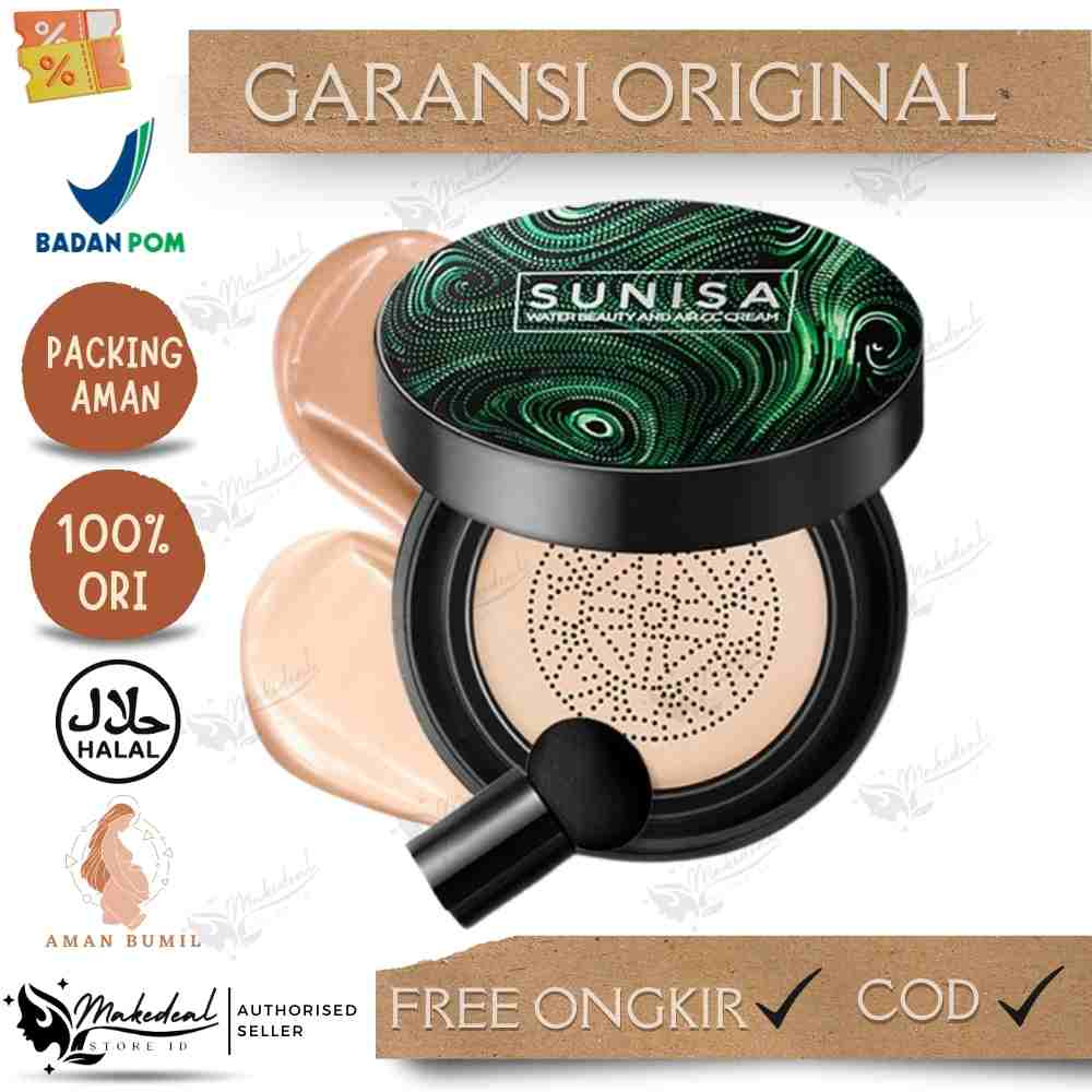 Jual SUNISA Mushroom Head Air Cushion BB CC Cream Moisturizing ...