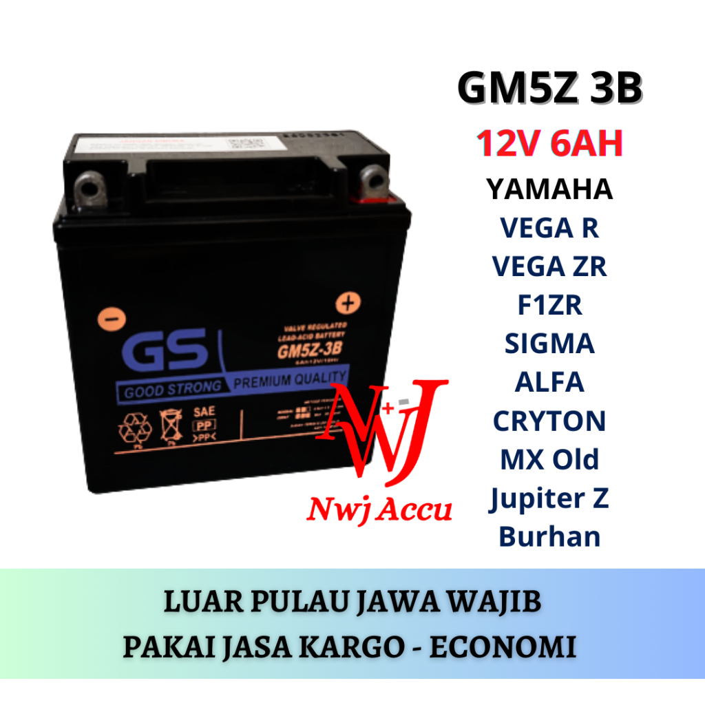 Jual Aki Kering Motor Jupiter Z Burhan Jupiter MX Lama GM5Z GT6A YB5L