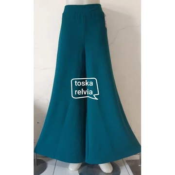 Relvia Kulot Bahan Waffel Kulit Jeruk Model Palazo.02