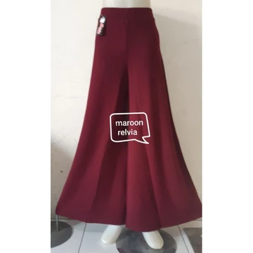 Relvia Kulot Bahan Waffel Kulit Jeruk Model Palazo.02