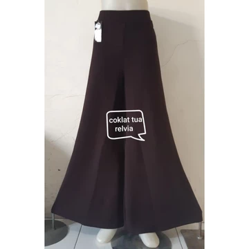 Relvia Kulot Bahan Waffel Kulit Jeruk Model Palazo.02