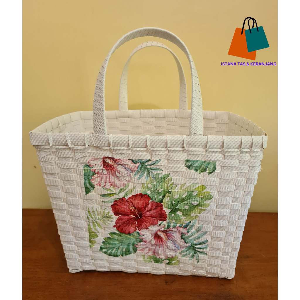 Jual Tas Souvenir Parcel Tas Anting Tas Keranjang Belanja Tas Hajatan Tas Anyaman Plastik Ukuran 8590