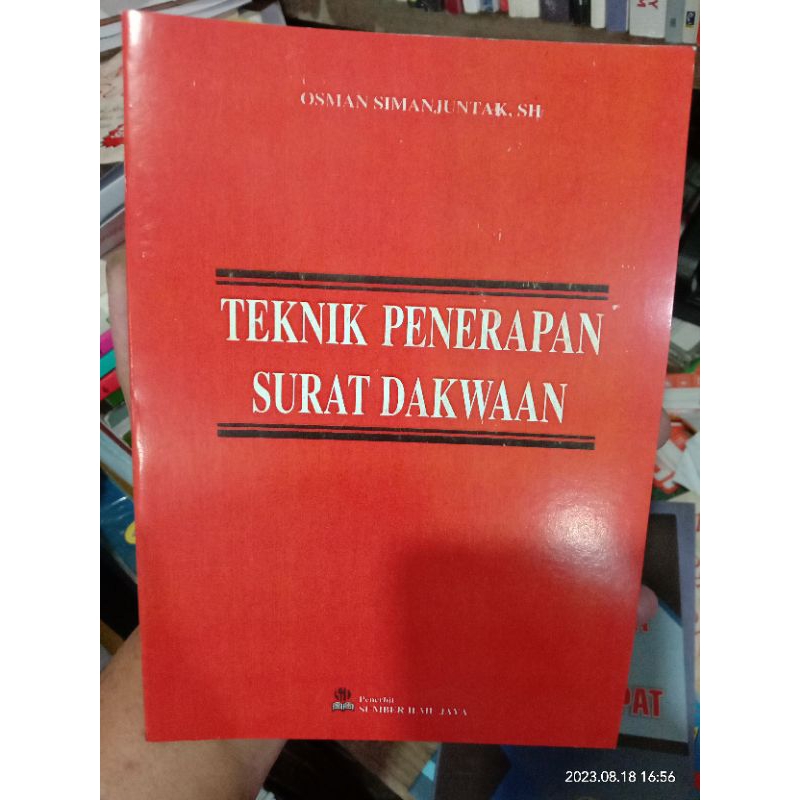 Jual TEKNIK PENERAPAN SURAT DAKWAAN BY OSMAN SIMAJUNTAK | Shopee Indonesia