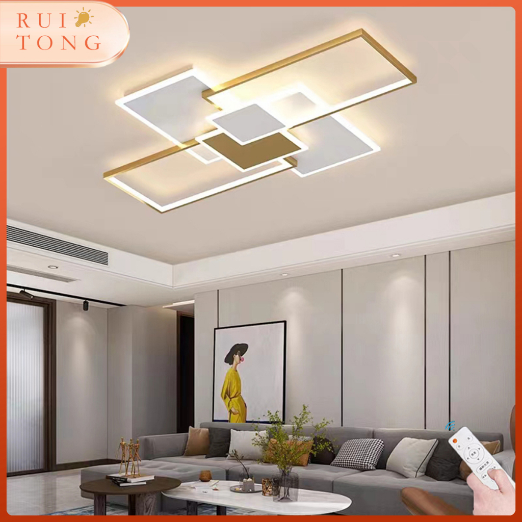 Jual Lampu Plafon Ruang Tamu Nordic Kepribadian Kreatif Persegi Kamar