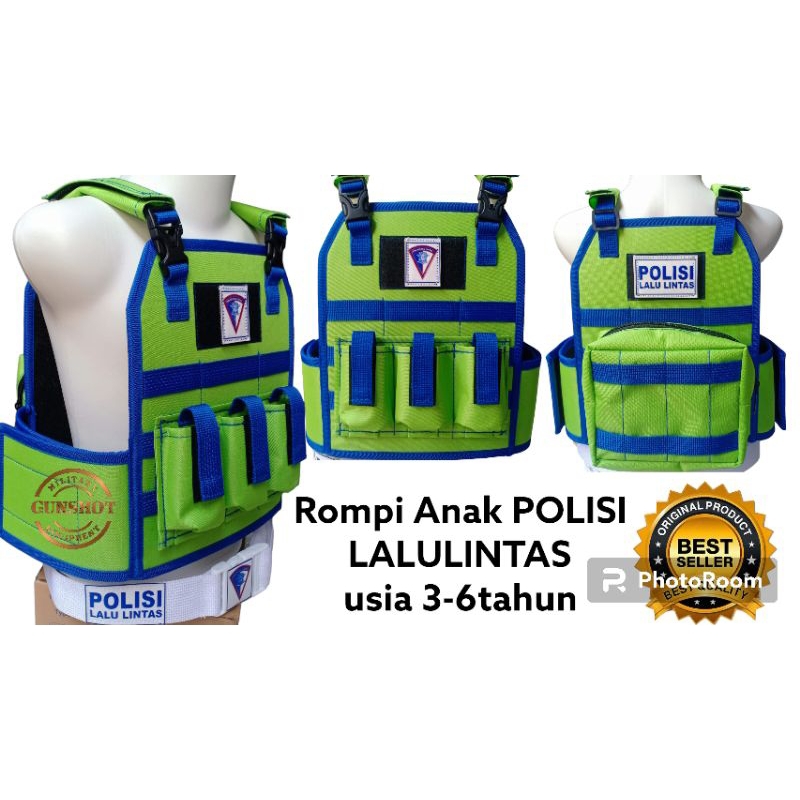 Jual Rompi anak Propesi Kostum TNI POLISI BRIMOB Rompi Anak TK PAUD SD ...