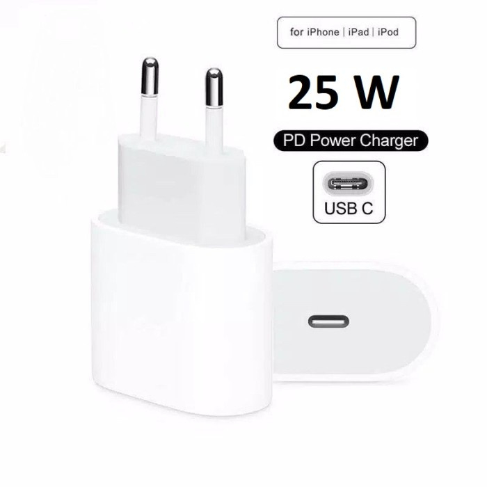 2024!! iPHONE Adaptor Power 20W 25W Travel Charger Kualitas Nio  Fast Charge TC Warna Putih 20 W 25 W PD Type C Chargeran 14 Plus 12 Promax  13