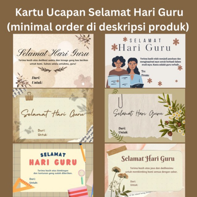 Jual KARTU SELAMAT HARI GURU / HAPPY TEACHER’S DAY CARD | Shopee Indonesia