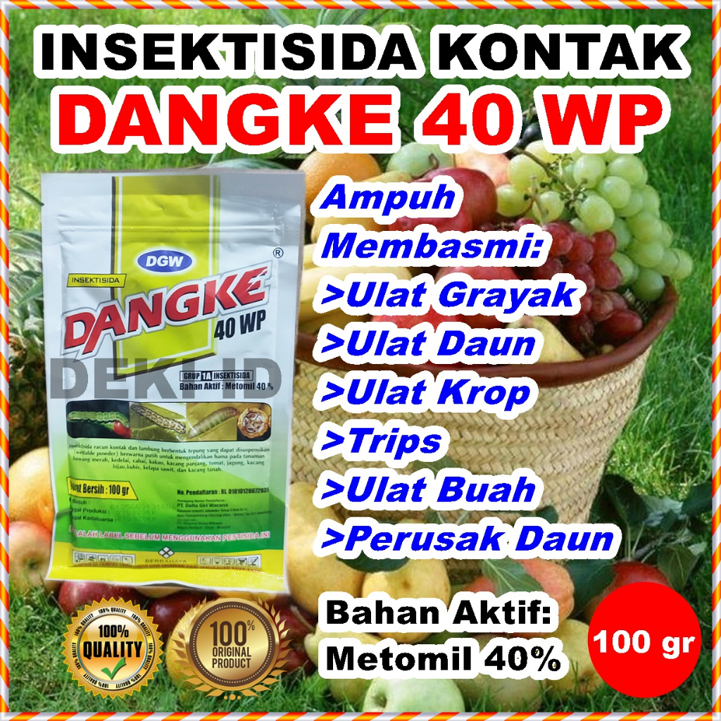 Jual Dangke 40 Wp 100 Gr Insektisida Kontak Metomil Pembasmi Hama Ulat