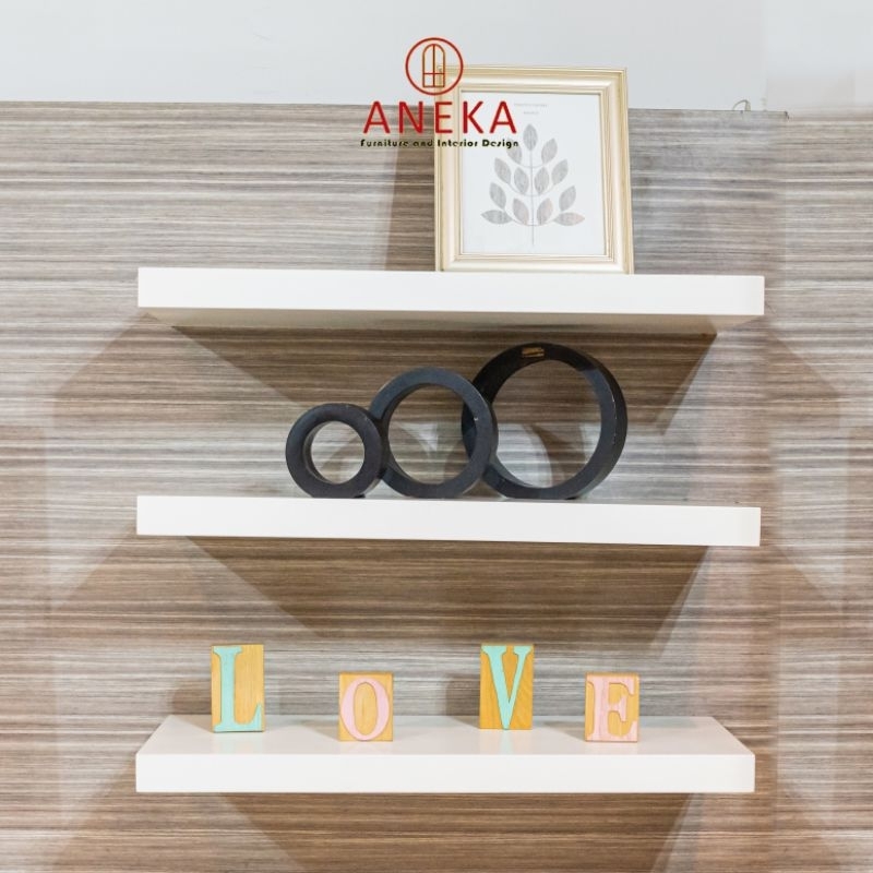 Jual ANEKA Rak Ambalan Gantung Minimalis / Rak Dinding Tempel / Rak ...