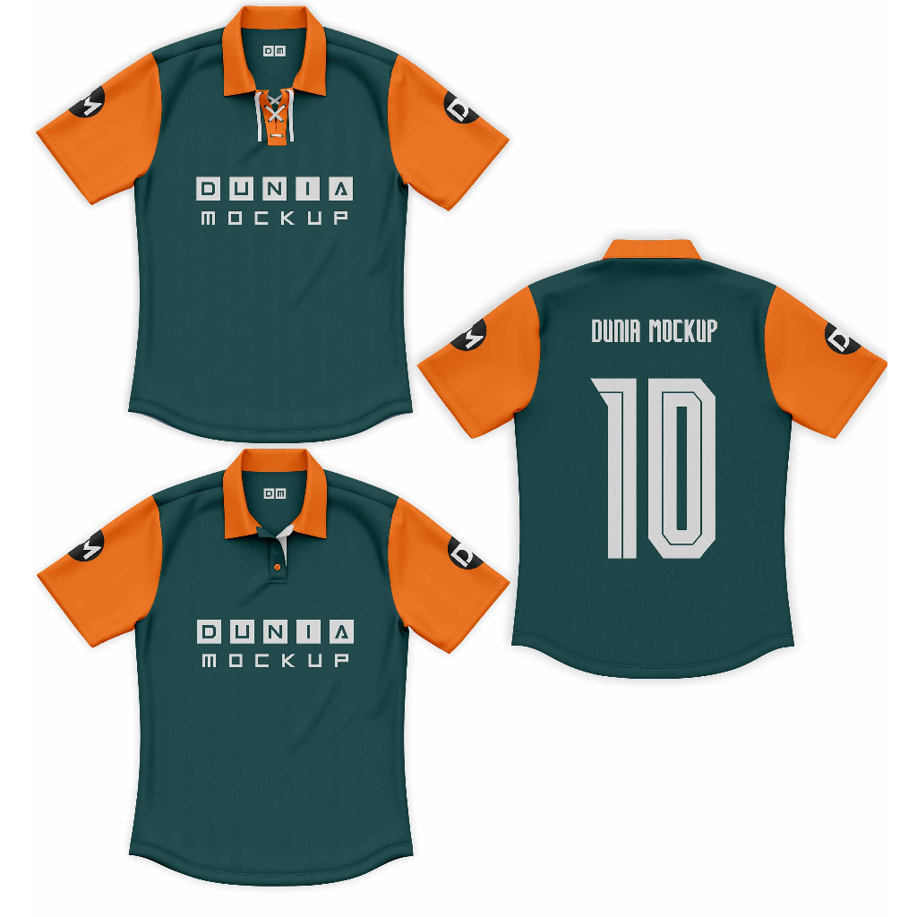 Jual Mockup Jersey Kerah Tali & Polo - Corel DRAW (Produk Digital