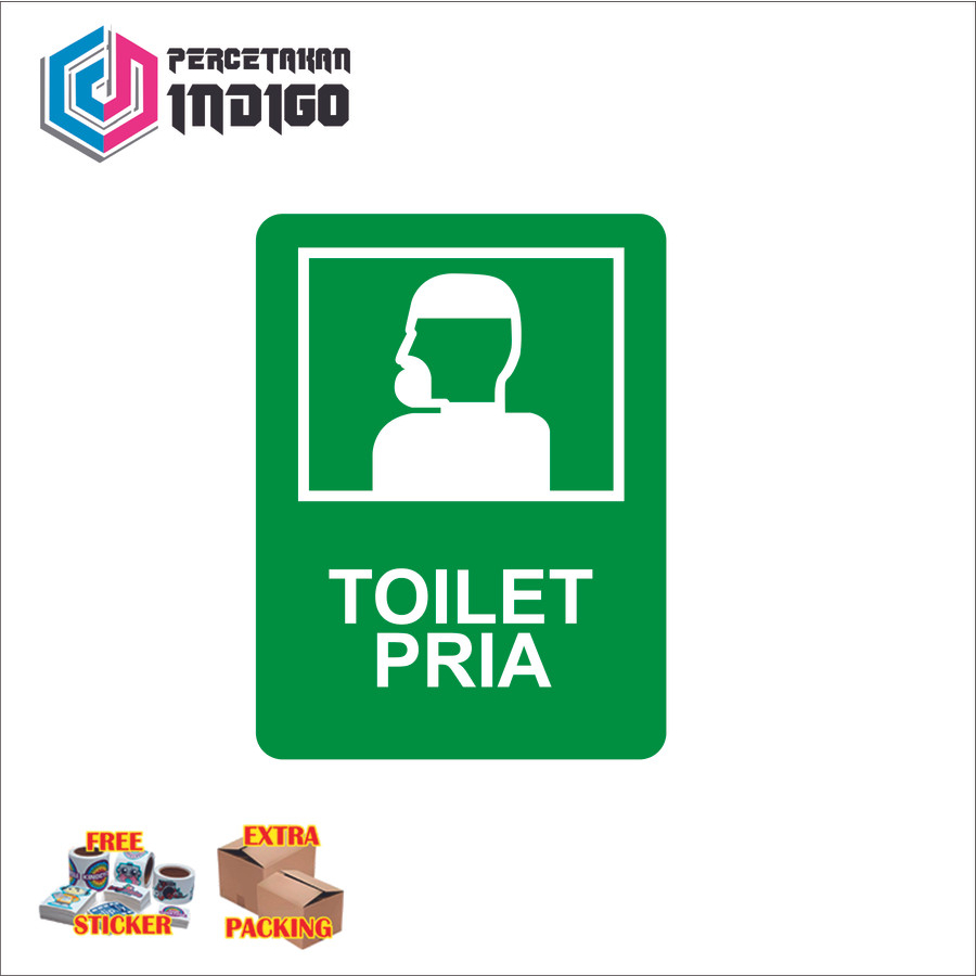 Jual Plat Alumunium Rambu Toilet Pria Shopee Indonesia