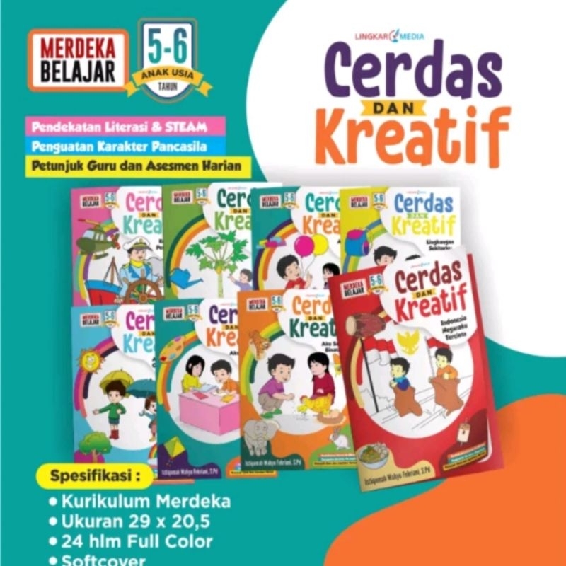 Jual BUKU PAKET PAUD/TK SERI CERDAS DAN KREATIF | Shopee Indonesia