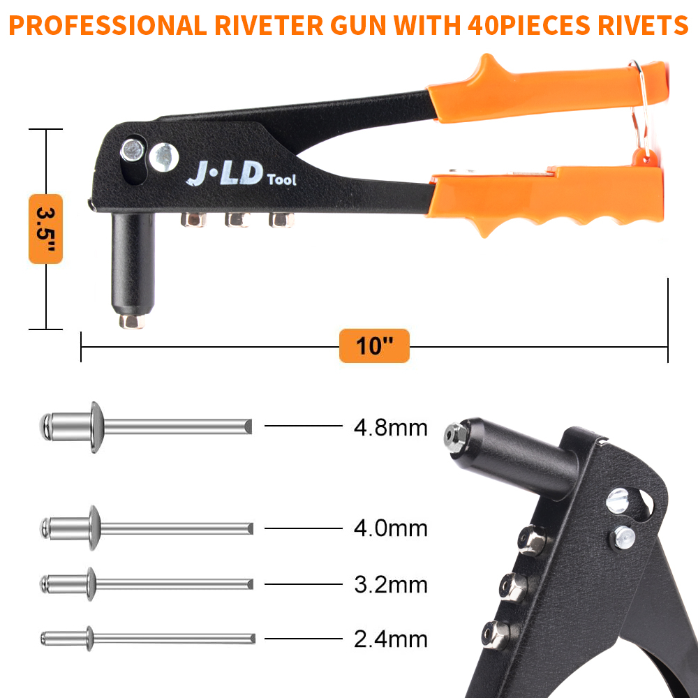 Jual JLD Hand Riveter Tang Rivet tembakan paku 9.5＂ Manual Hemat Tenaga ...
