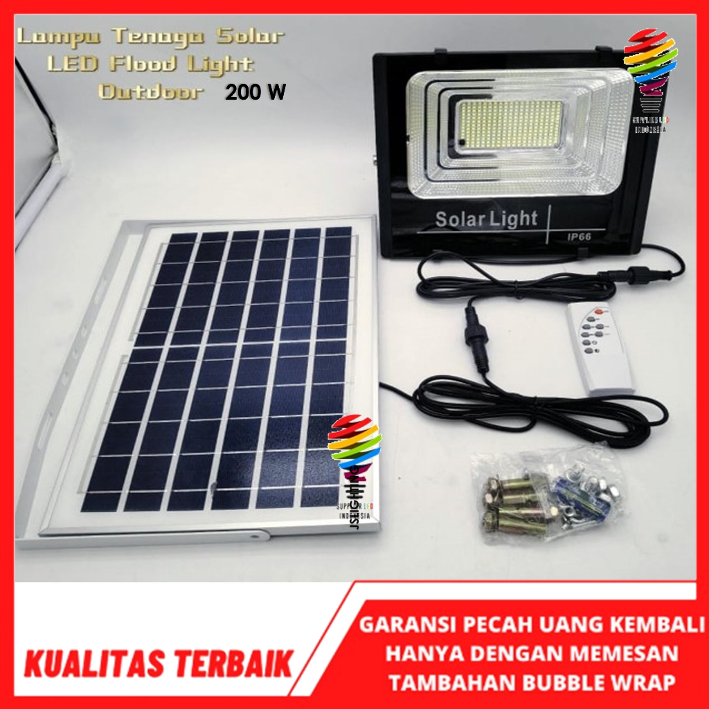 Jual Lampu Sorot Solar W Ip Smd Flood Light Solar Cell Tenaga