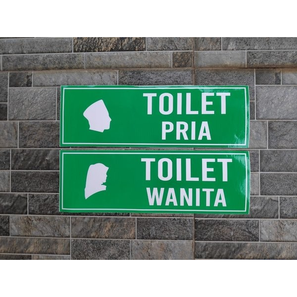 Jual Sign Akrilik Toilet Pria Wanita Ukuran 30x10cm Rambu Akrlilik Toilet Pria Dan Wanita Warna 0404
