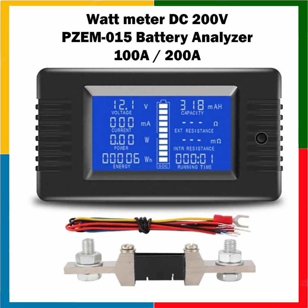 Jual DC watt meter 200V 100A/200A PZEM015 Battery analyzer KWH