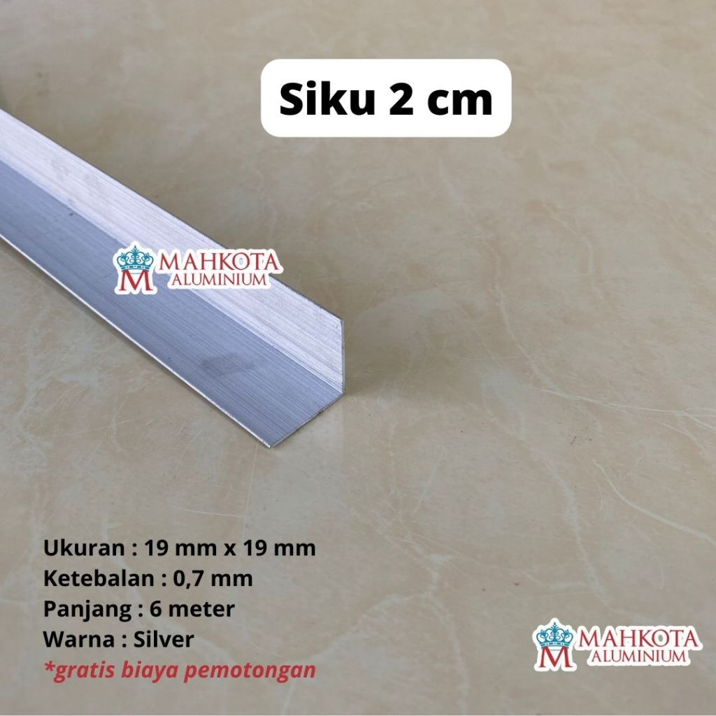 Jual Siku Aluminium 2 cm Lis Siku Almunium 20 mm | Shopee Indonesia