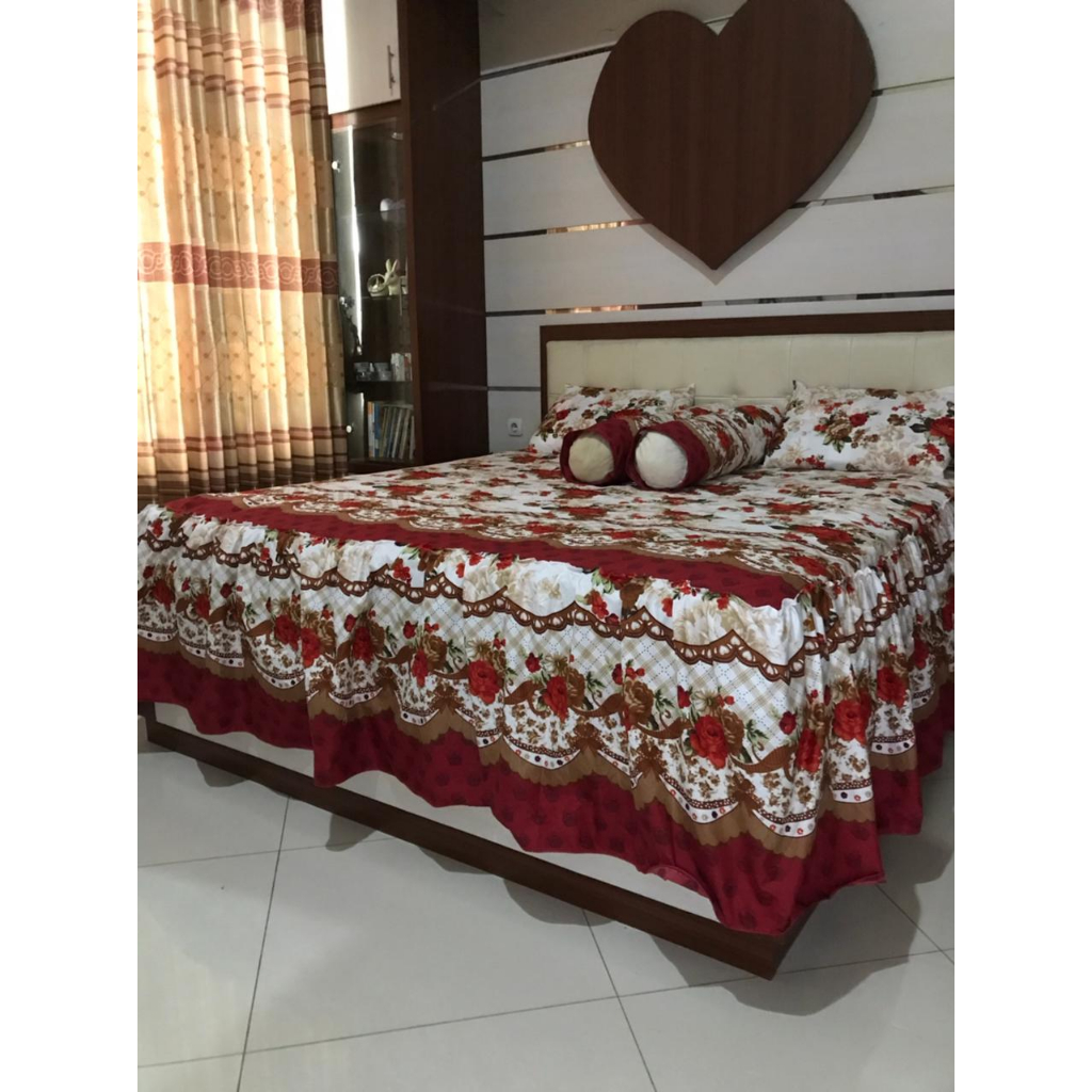 Jual Sprei Rumbai Ukuran 180x200 Tinggi Rumbai 40-45 Cm Tinggi Sprei 20 ...