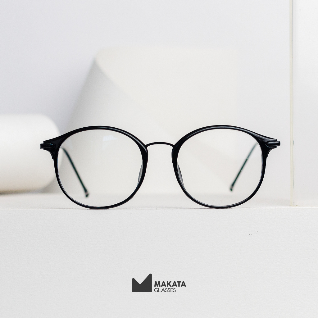 Jual MakataGlasses - Kacamata Frame Semi Kotak Tangkai Besi Elegan ...