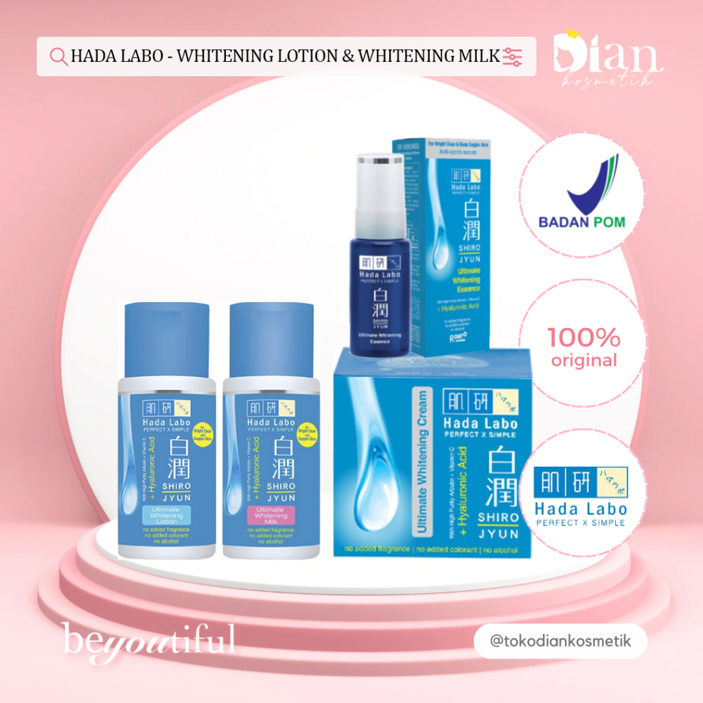 Jual HADA LABO - SHIROJYUN ULTIMATE WHITENING LOTION & WHITENING MILK ...