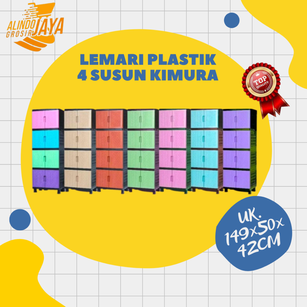Jual LEMARI PLASTIK 4 SUSUN KIMURA | Shopee Indonesia