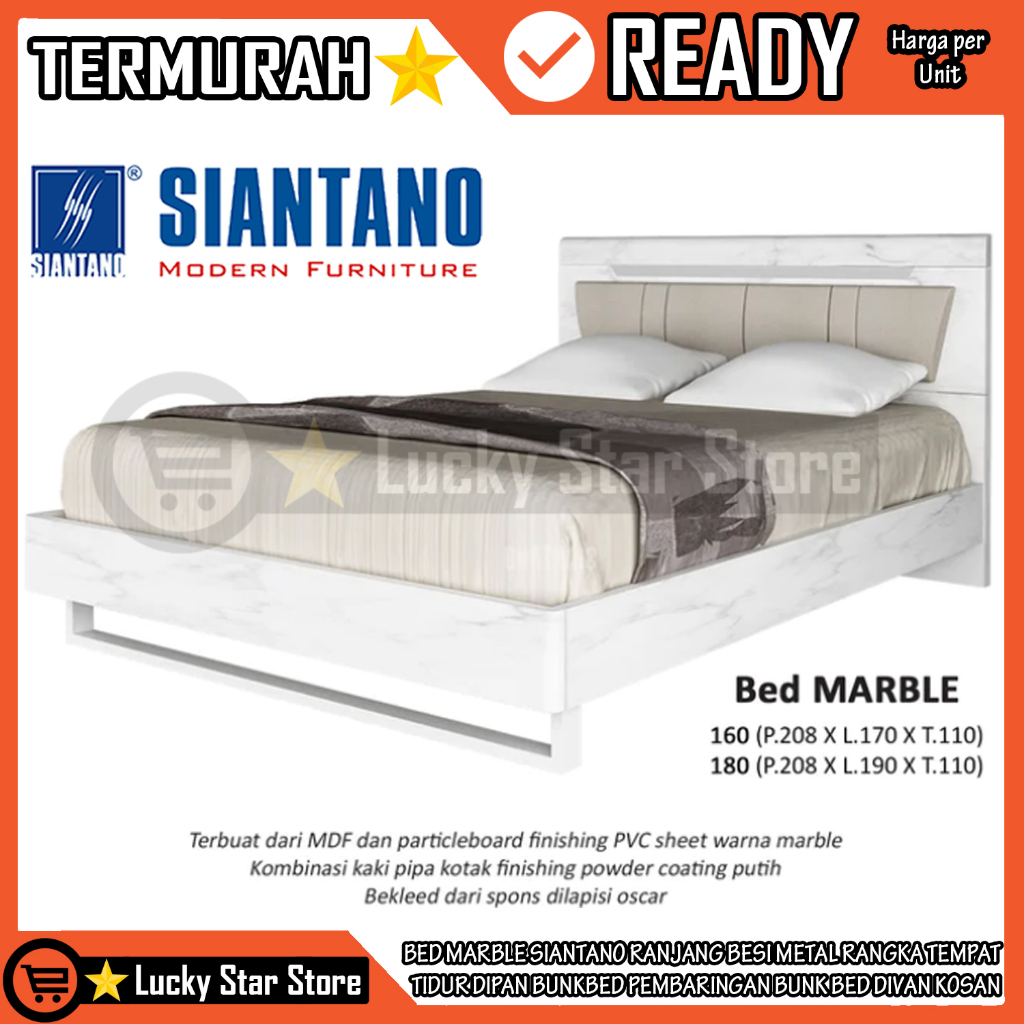 Jual [Instan] BED MARBLE DIVAN SIANTANO RANJANG BESI BUNKBED RANGKA ...