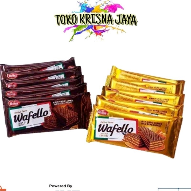 Jual ROMA WAFELLO CHOCO BLAST BUTTER CARAMEL NETTO 17 GR X 10 PCS