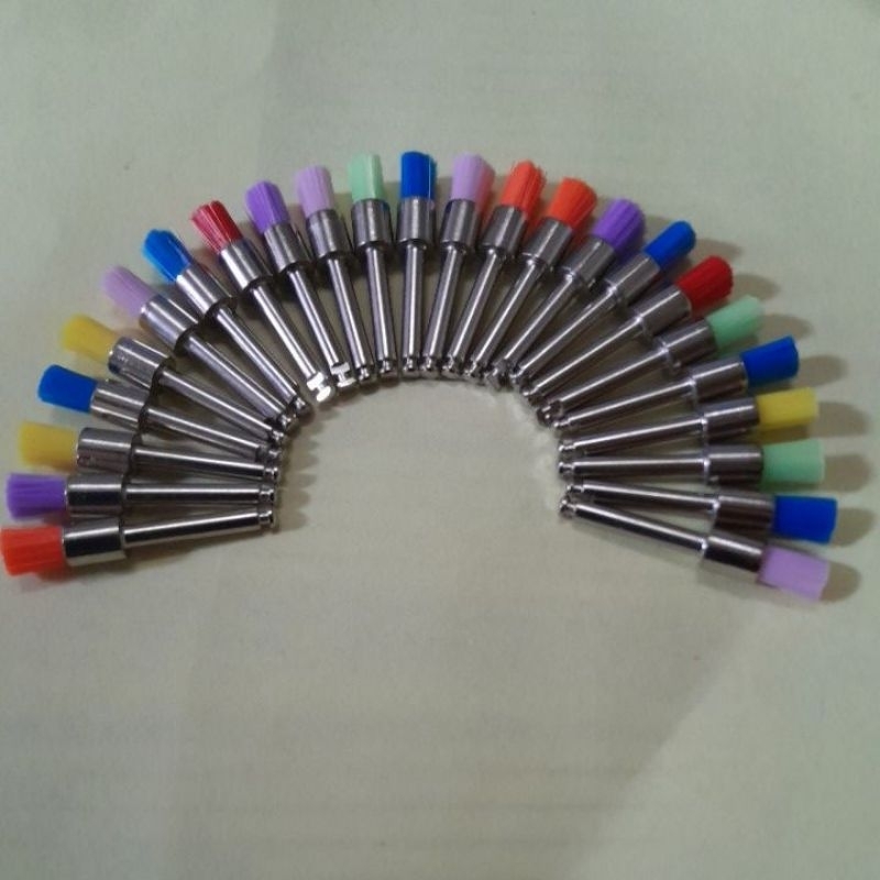 Jual bur brush / dental bur prophy brush flat nylon profilaksis