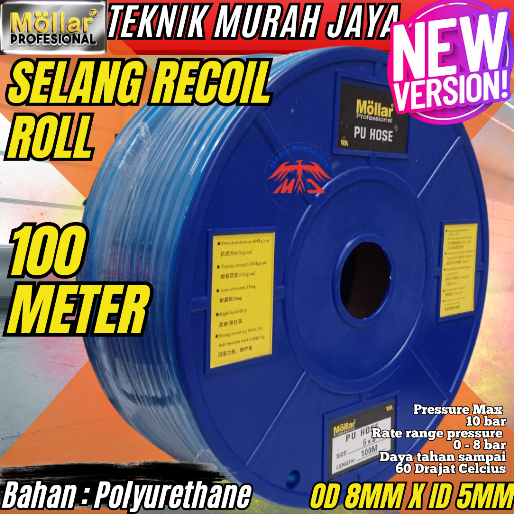 HUAZIZ Pneumatische PU-slang, 12 meter, pneumatische