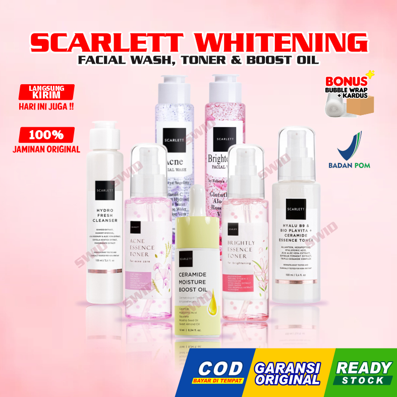 -SWID- SCARLETT WHITENING FACIAL WASH [Gratis Bubble Wrap] ORIGINAL BPOM by Felicya Angelista