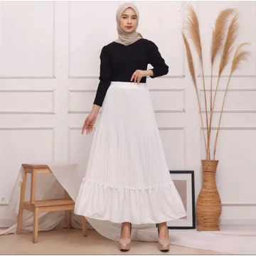 Rok Plisket Susun Korea Panjang Fit To Jumbo
