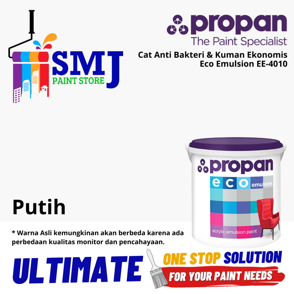 Jual Cat Tembok Propan Eco Emulsion Ee 4010 Warna White Putih 25kg Shopee Indonesia 3899