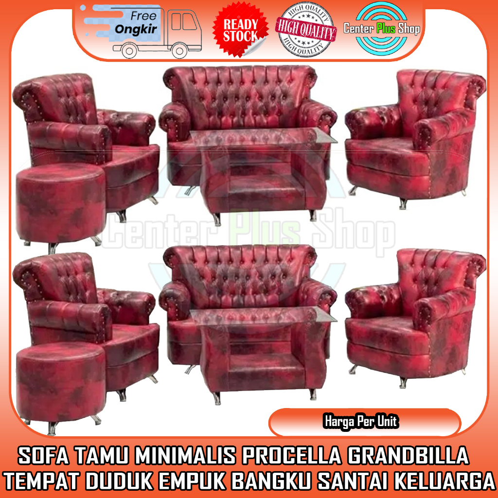 Jual [Kargo] SOFA TAMU MINIMALIS PROCELLA GRANDBILLA TEMPAT DUDUK EMPUK ...