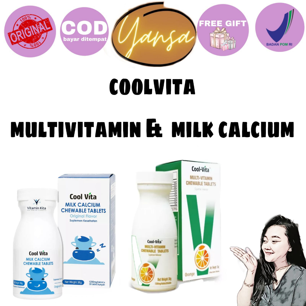 Jual Coolvita Multivitamin & Milk Calcium Original peninggi dan